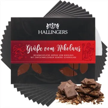 10x Grüße vom Nikolaus (Schokoladentafel, Vollmilch)