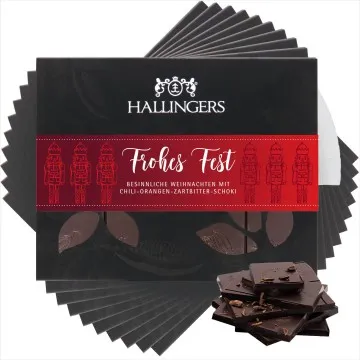 10x Frohes Fest (Schokoladentafel, Zartbitter)