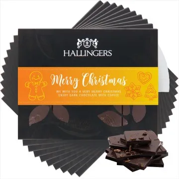 10x Merry Christmas (Schokoladentafel, Zartbitter)