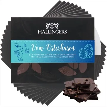 10x Vom Osterhasen (Schokoladentafel, Zartbitter)