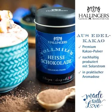 Vollmilch (Edelvollmilch) - Trinkschokolade, Edelkakao ohne Alkohol