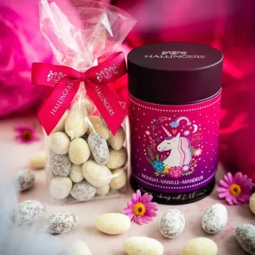 Einhorn (Nougat-Vanille-Mandeln)