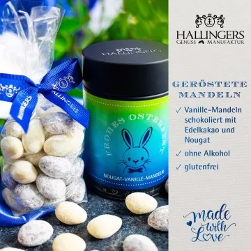 Frohes Osterfest (Nougat-Vanille-Mandeln)