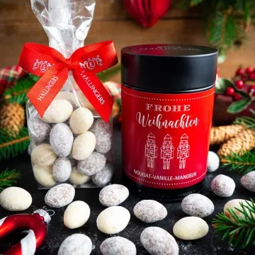Frohe Weihnachten (Nougat-Vanille-Mandeln)