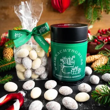 Weihnachtsgruß (Nougat-Vanille-Mandeln)