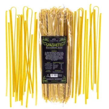 Spaghetti Olive (Aromabeutel) - Pasta aus Hartweizengries, natürlich eingefärbt (250g)