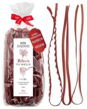 Rotwein Nudeln - Vegane Pasta, aus Hartweizengries