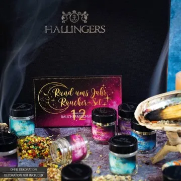 Räucherwerk-Set für das ganze Jahr (12 Räucherwerke im Glas)