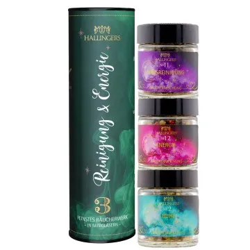 Reinigung & Energie (3 Räucherwerke im Glas)