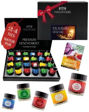 Frohe Weihnachten & ein Gutes Neues Jahr (24 Winter-Tees im Glas)