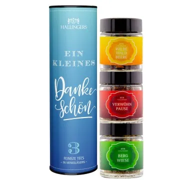 Ein kleines Dankeschön (3 Tees im Glas)