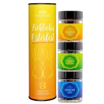 Fröhliches Osterfest (3 Tees im Glas)