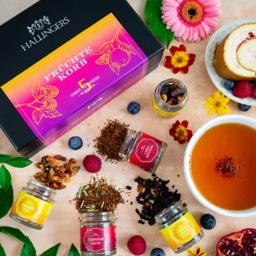 Früchtekorb (5 Früchte-Tees im Glas)