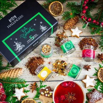 Frohe Weihnachten GREEN (5 Grün-Tees im Glas)