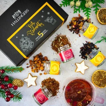 Frohe Weihnachten ORANGE (5 Früchte-Tees im Glas)