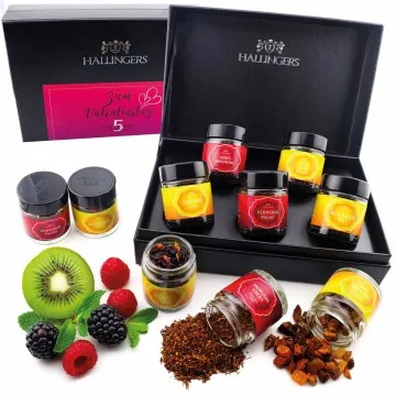 Zum Valentinstag (5 Tees im Glas)