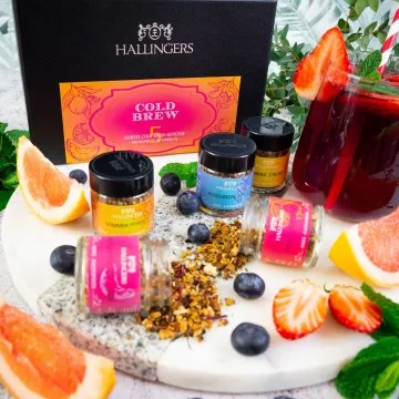 ColdBrew Kaltaufguss Orange-Pink (5 Coldbrew-Tees im Glas)
