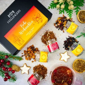 Frohe Weihnachten Orange Christmas (5 Früchte-Tees im Glas)