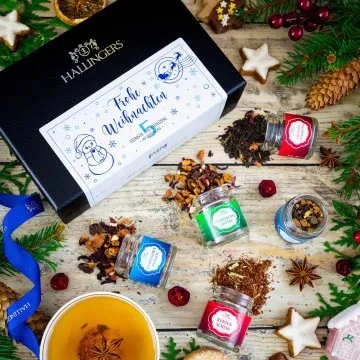 Frohe Weihnachten White Christmas (5 Winter-Tees im Glas)