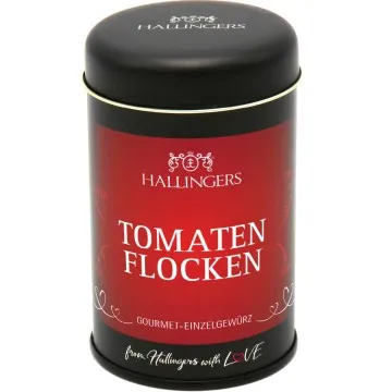 Tomatenflocken (Aromadose) - Basis-Gewürz für Tomatensalat, Nudelsoße, Couscous & Suppen (44g)