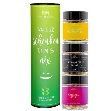 Wir schenken uns nix (3 Kochgewürze im Glas)