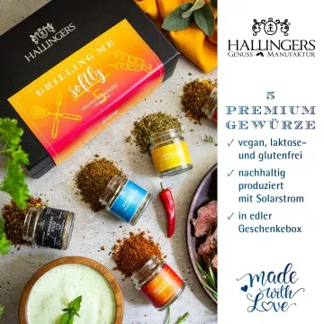 Grilling me softly - Gewürz-Set, 5er Geschenkbox & Booklet