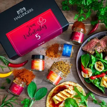 Zum Valentinstag (5 BBQ-Gewürze im Glas)