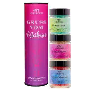 Gruß vom Osterhasen (3 Badesalze im Glas)