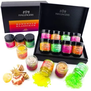 Badesalz Klassiker - Pink (8 Badesalze im Glas)