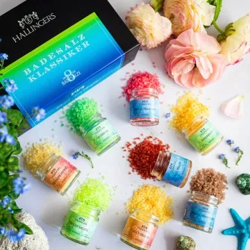 Badesalz Klassiker - Blue (8 Badesalze im Glas)