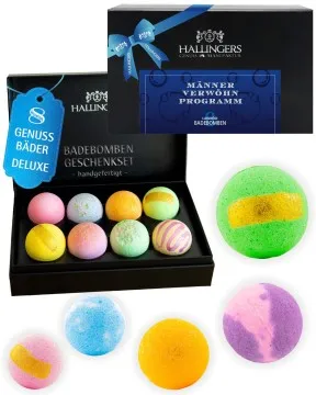 Männer Verwöhn-Programm - Badebomben-Set, 8 Badekugeln Bath Bomb