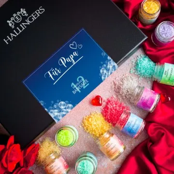 Zum Vatertag (12 Badesalze im Glas)