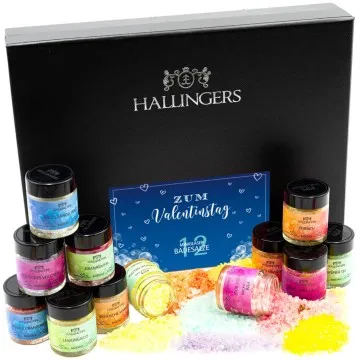 Zum Valentinstag (12 Badesalze im Glas)