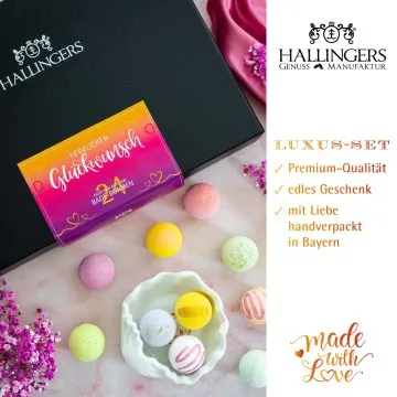 Herzlichen Glückwunsch - Badebomben-Set, 24 Badekugeln Bath Bomb
