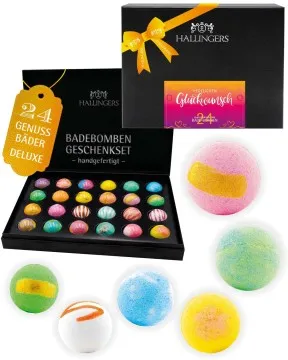 Herzlichen Glückwunsch - Badebomben-Set, 24 Badekugeln Bath Bomb