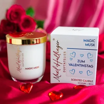 Zum Valentinstag blue (Moschus-Duftkerze)