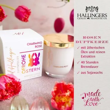 Frohe Ostern Häschen (Rosen-Duftkerze)