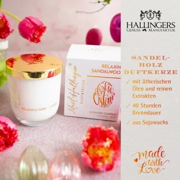 Frohe Ostern Osterei (Sandelholz-Duftkerze)