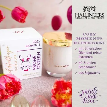 Frohe Ostern süßes Häschen (Cozy-Moments-Duftkerze)