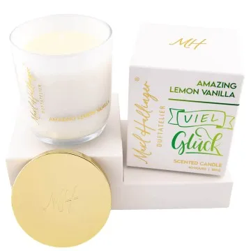Viel Glück (Zitrone-Vanille-Duftkerze)