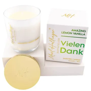 Vielen Dank (Zitrone-Vanille-Duftkerze)