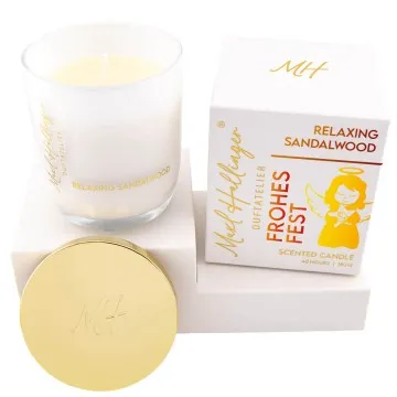 Frohes Fest Engel (Sandelholz-Duftkerze)