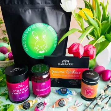 Gruß vom Osterhasen - green (Geschenkkorb)