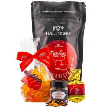 Vom Nikolaus (Bundle) - Weihnachtliche Geschenk Wundertüte, Gourmet-Köstlichkeiten als Geschenkkorb zu Weihnachten (188g)