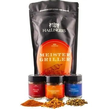 Meistergriller (Bundle) - Grillen Wundertüte Geschenkset Pulled Pork Steak Gewürze & Pfeffermix für die Grillparty (48g)